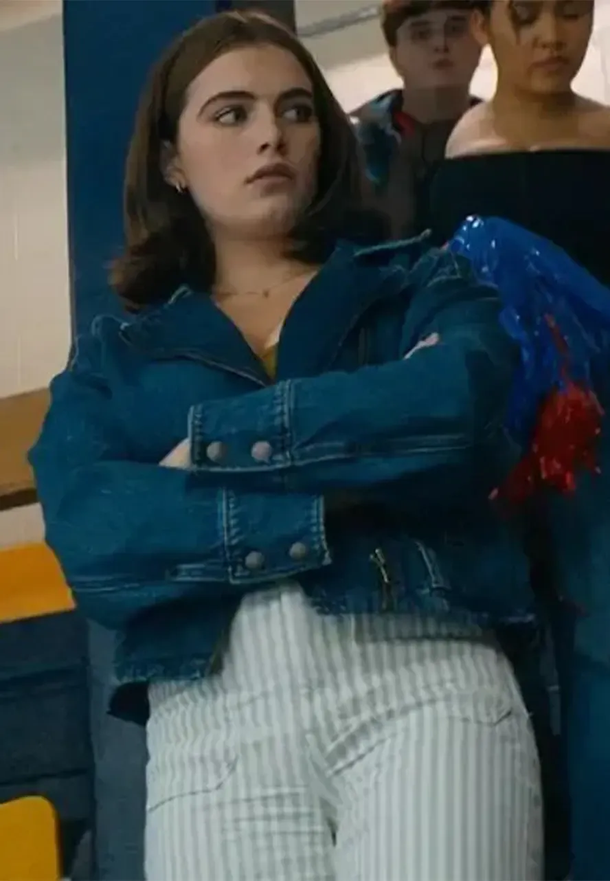 Off Campus S01 Ella Bright Denim Jacket off campus hannah wells denim jacket