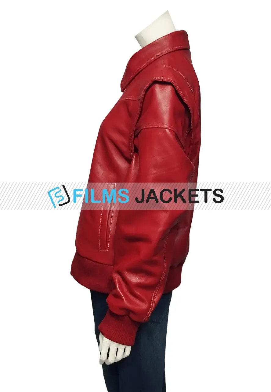 Off Campus S01 Mika Abdalla Red Bomber Jacket off campus mika abdalla red bomber jacket