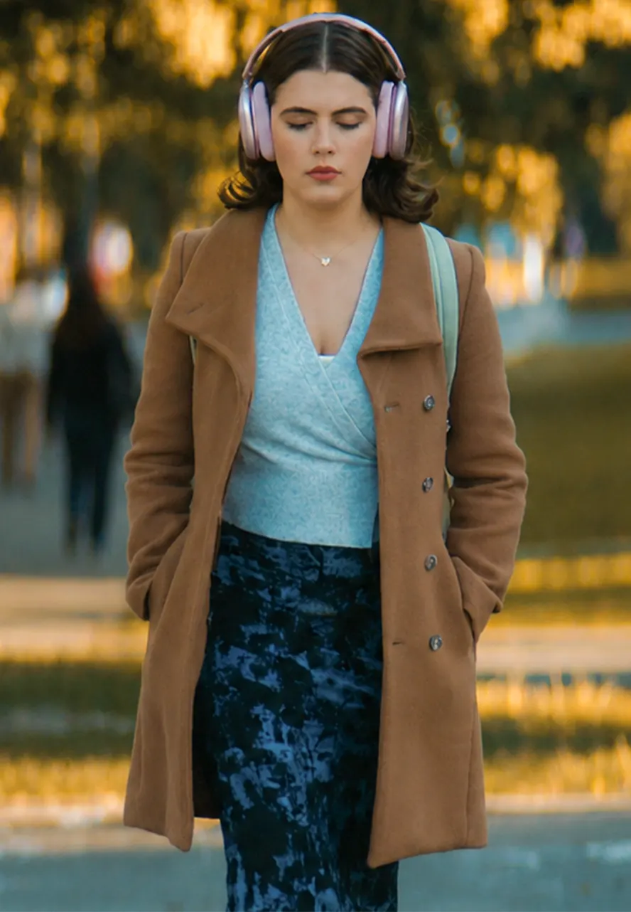 Off Campus S01 Hannah Wells Brown Wool Coat off campus s01 hannah wells brown wool coat