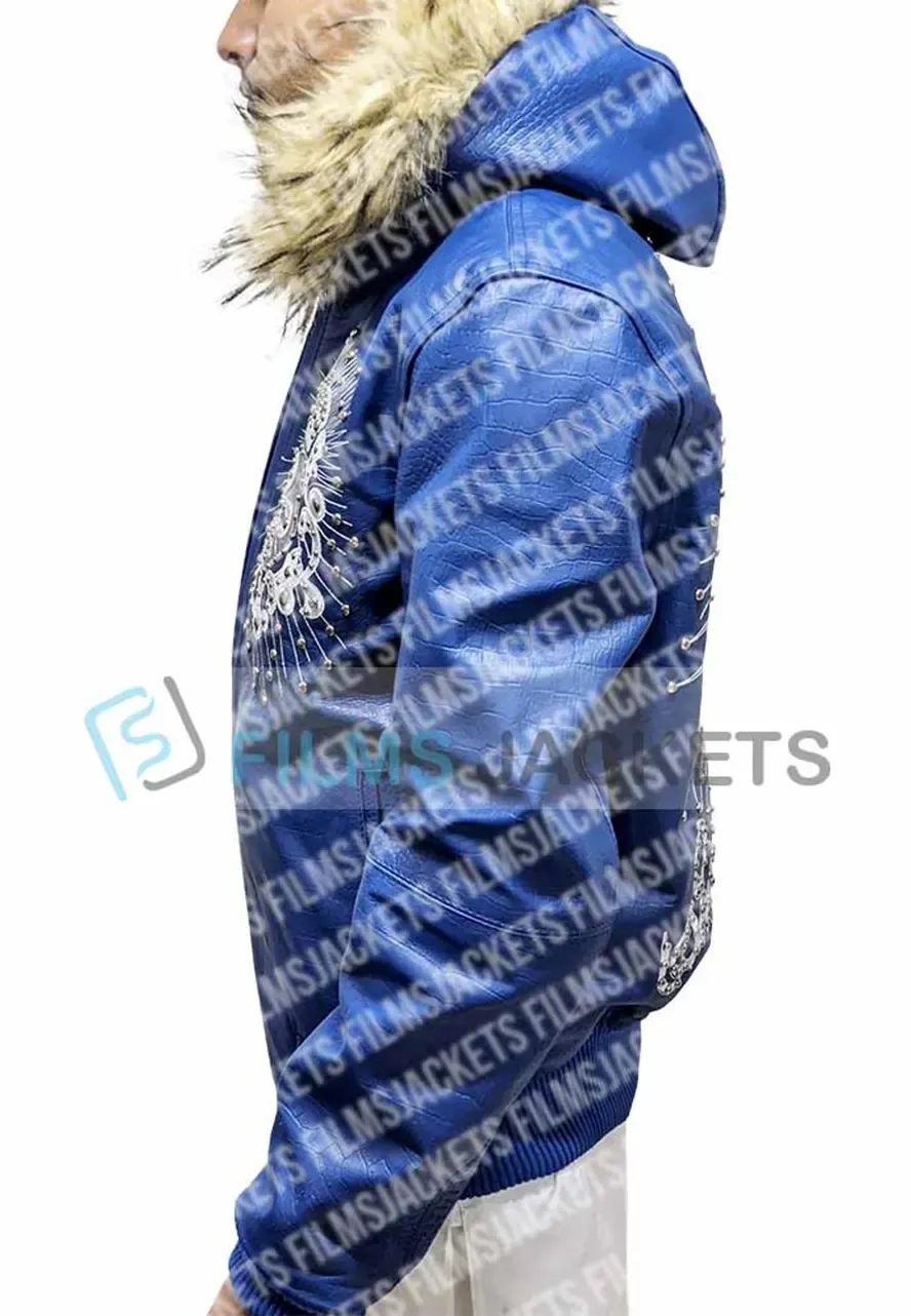 Pelle Pelle Crest Blue Leather Jacket pelle pelle crest blue jacket