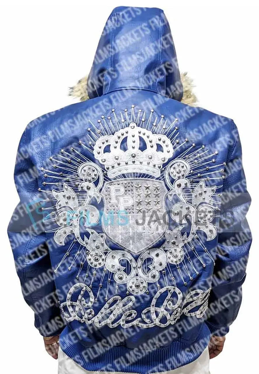 Pelle Pelle Crest Blue Leather Jacket pelle pelle crest jacket