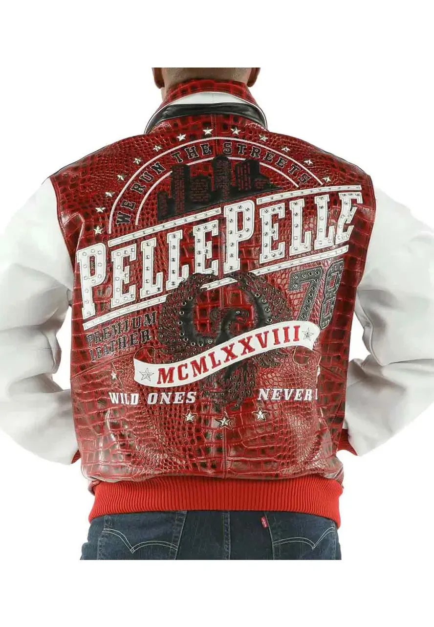 Pelle Pelle Red Wild Ones Studded Leather Jacket pelle pelle red wild ones studded leather jacket