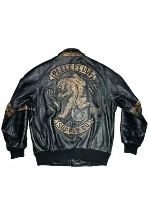 pelle pelle tiger leather jacket