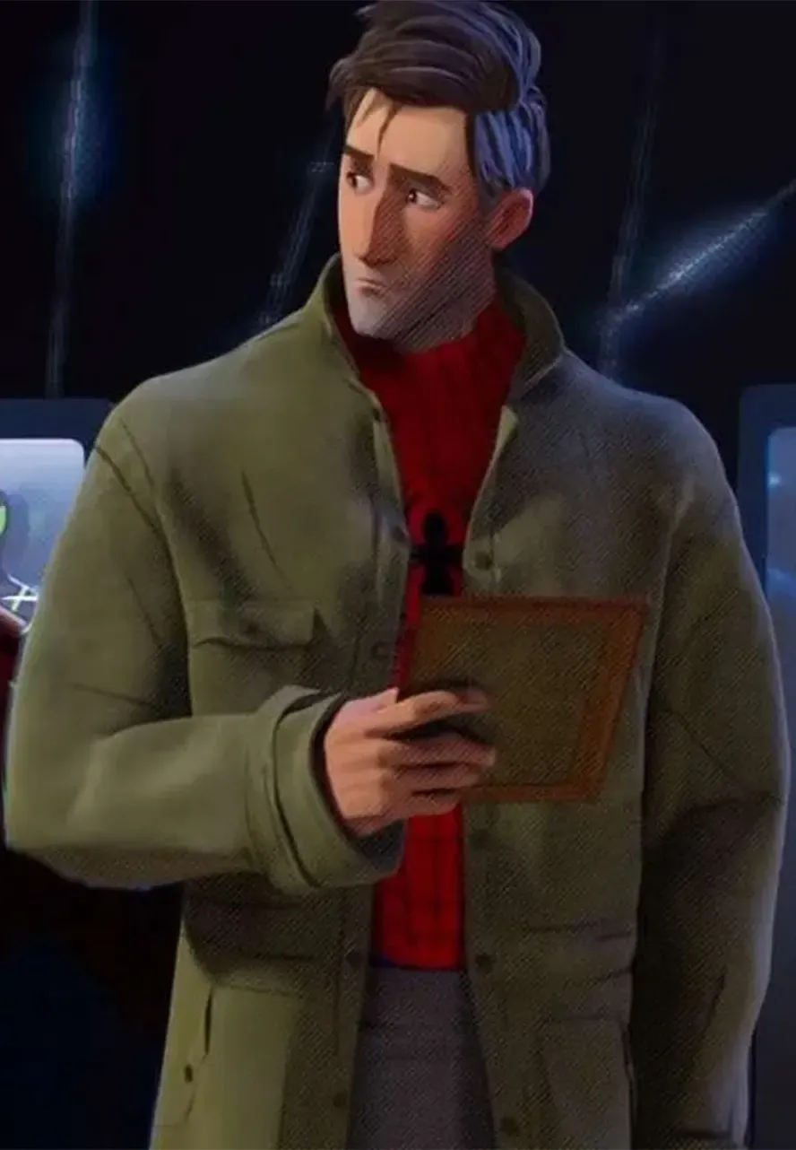 Spider-Verse Peter B Parker Green Coat peter b parker green coat