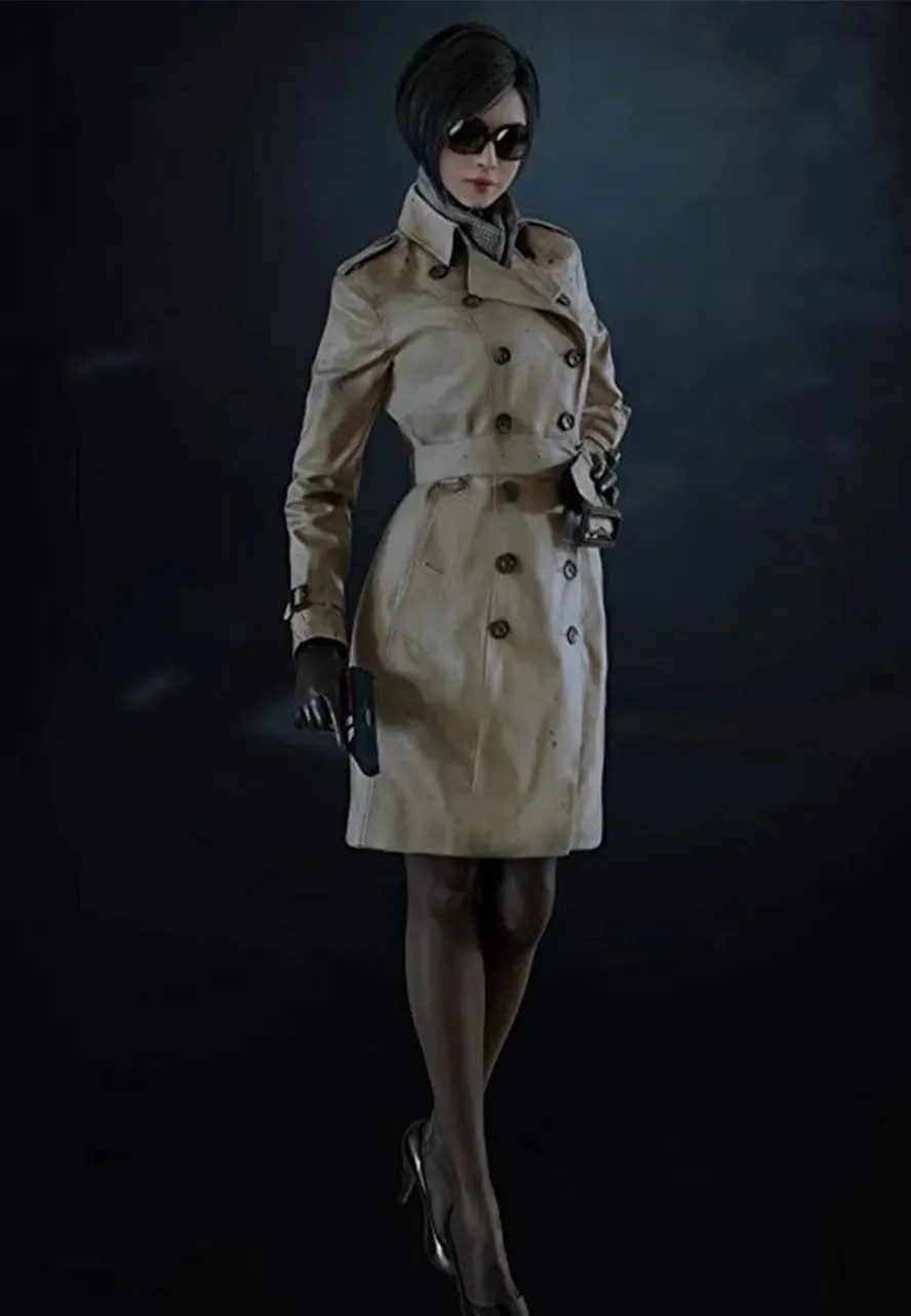 Resident Evil 2 Ada Wong Trench Coat resident evil 2-game ada wong leather coat