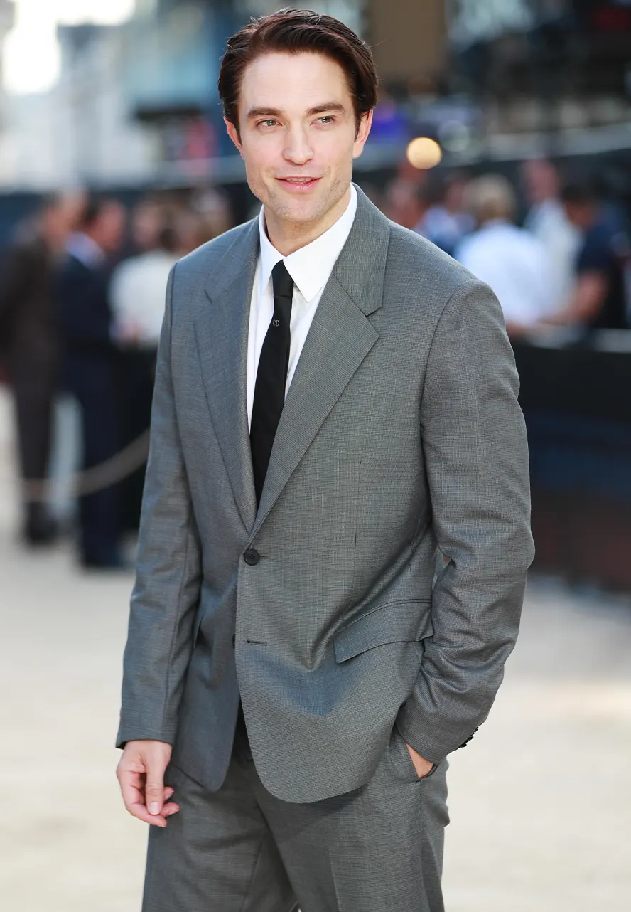 The Odyssey 2026 World Premiere Robert Pattinson Blazer robert pattinson grey blazer