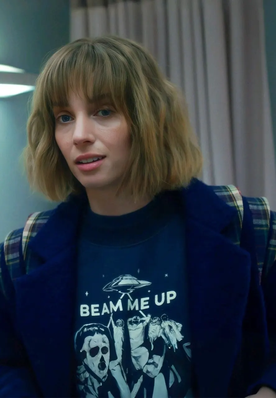 Stranger Things S05 Robin Buckley Blue Coat robin buckley coat
