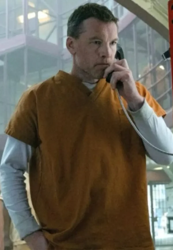 sam worthington orange t shirt