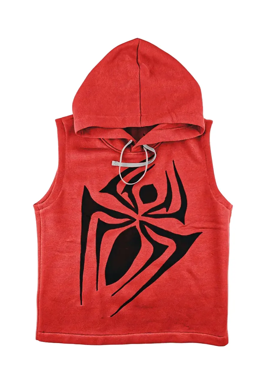 Spiderman Ben Reilly Scarlet Hooded Vest scarlet spider red hoodie vest