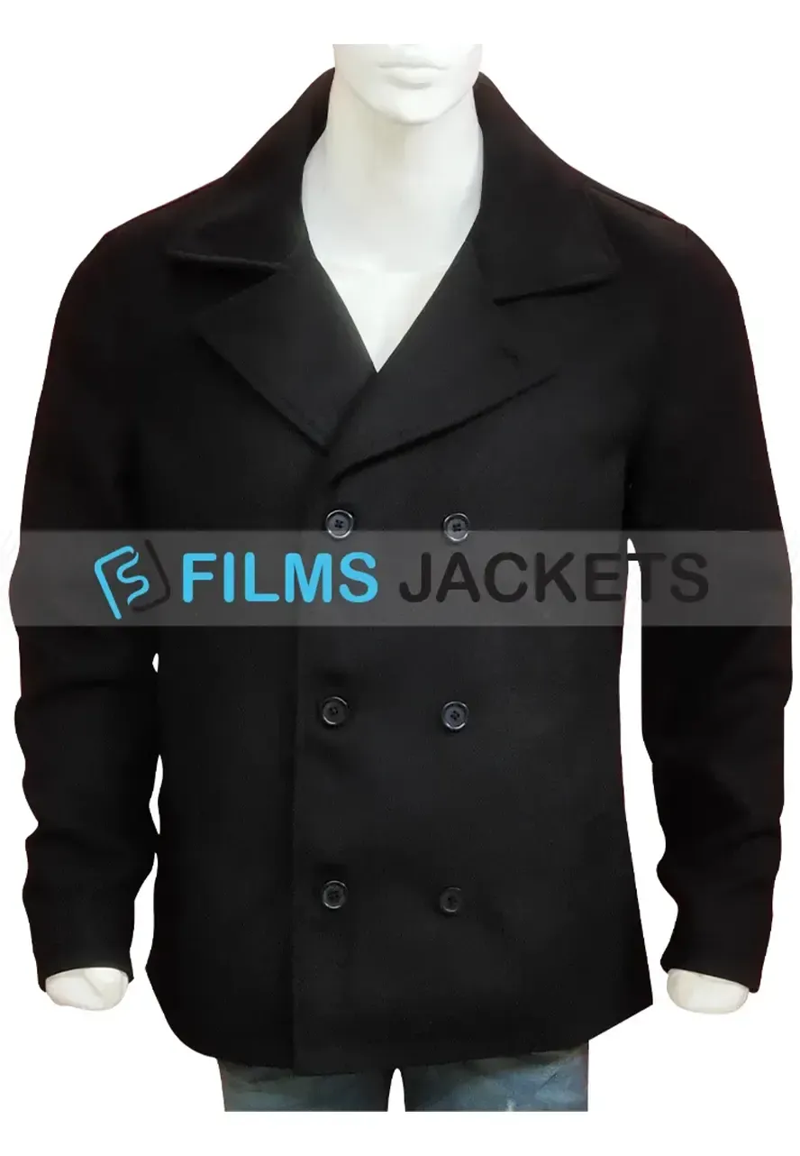 Shetland Douglas Henshall Black Peacoat shetland douglas henshall peacoat