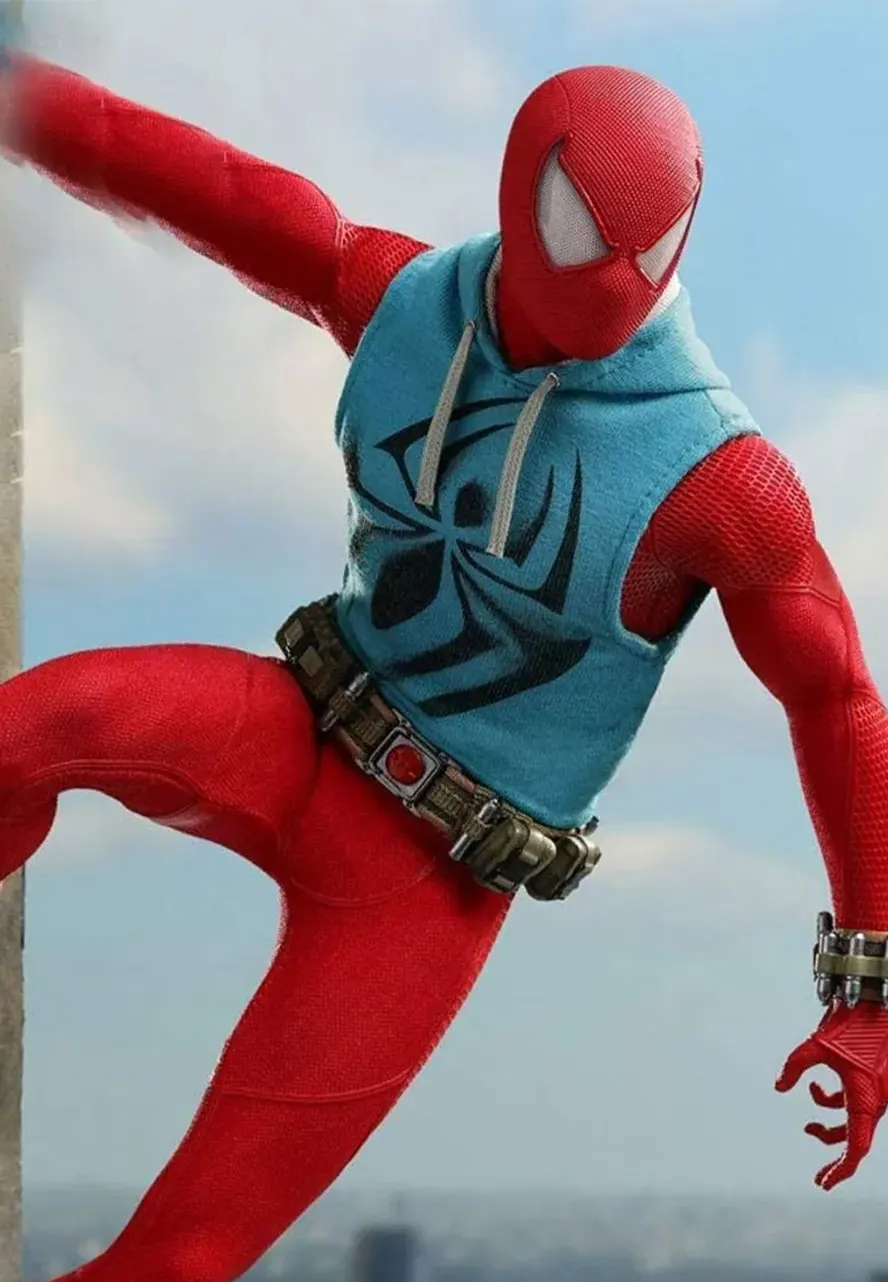 Spiderman Ben Reilly Scarlet Hooded Vest spiderman ben reilly scarlet hooded vest