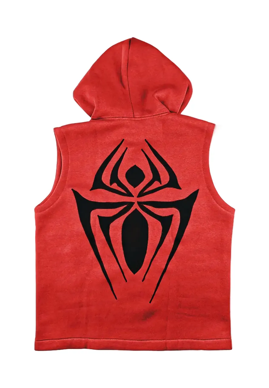 Spiderman Ben Reilly Scarlet Hooded Vest spiderman ben reilly scarlet hooded
