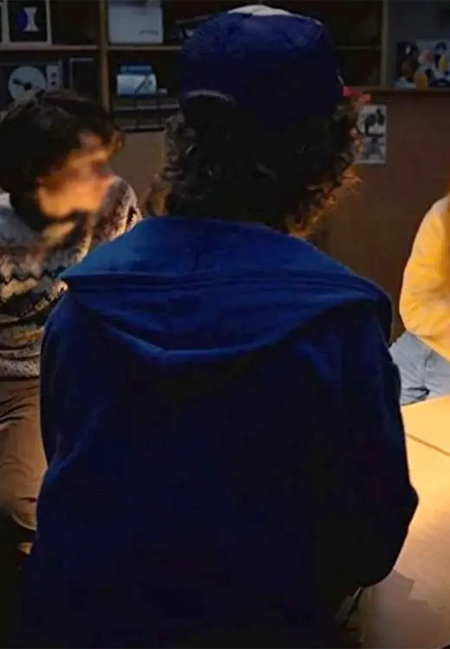 Stranger Things S02 Gaten Matarazzo Blue Hoodie stranger things gaten matarazzo blue hoodie