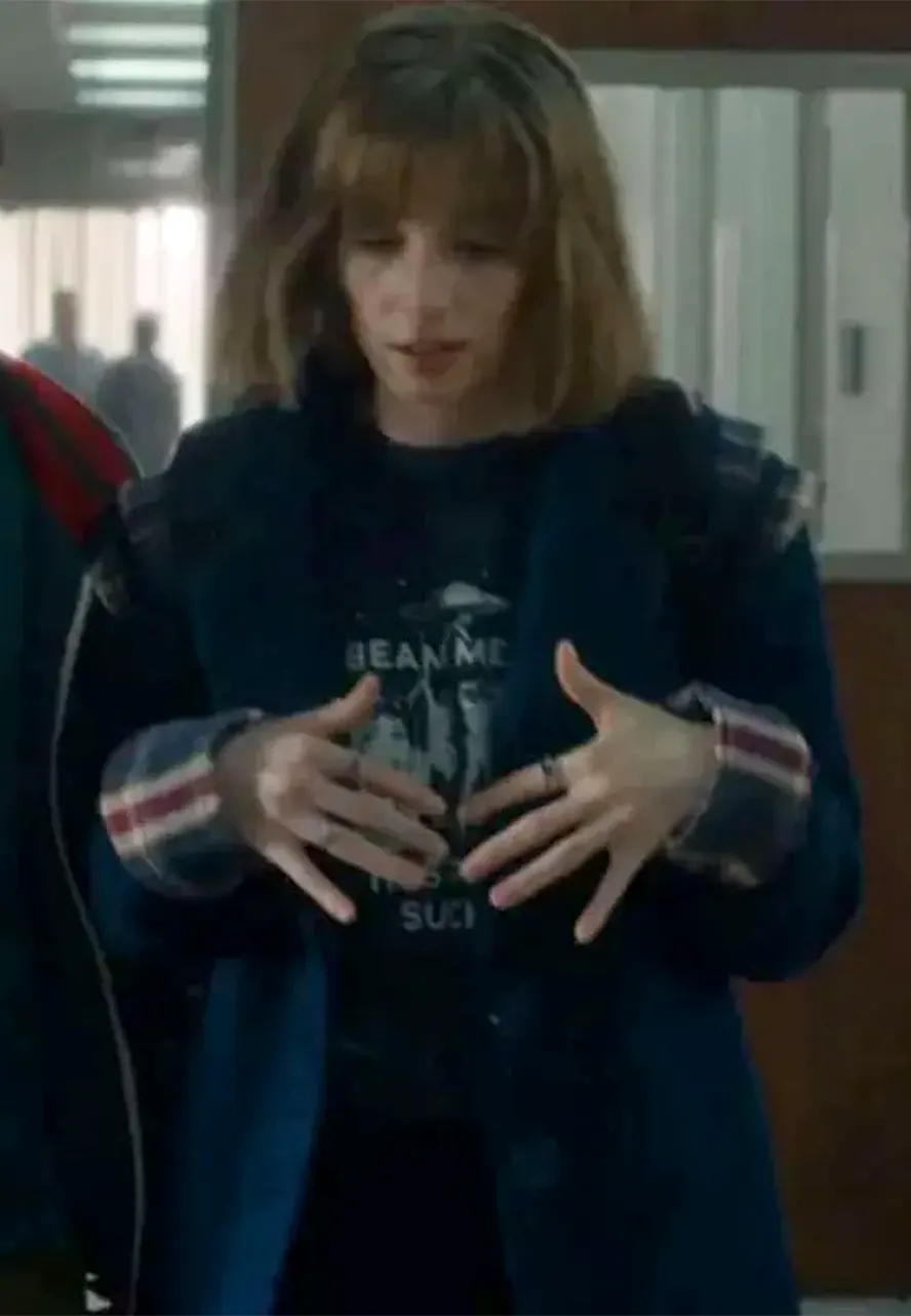 Stranger Things S05 Robin Buckley Blue Coat stranger things robin buckley blue coat
