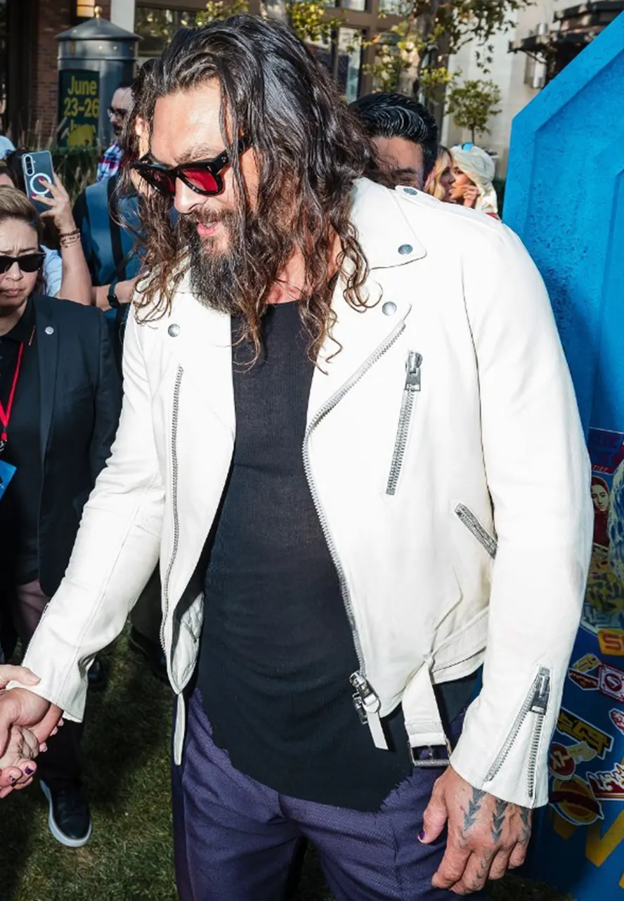 Supergirl Jason Momoa White Biker Jacket supergirl white biker jacket