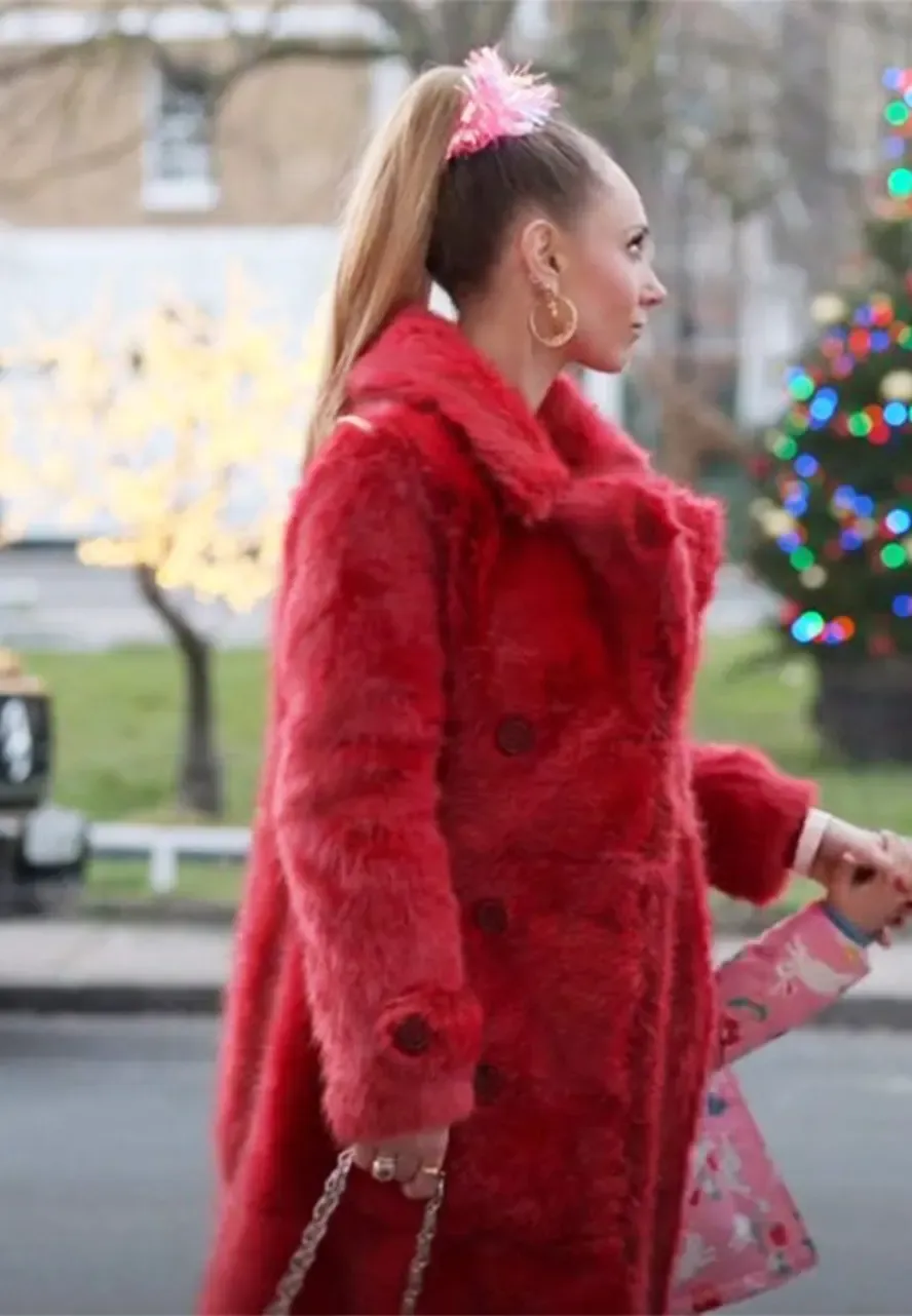 Ted Lasso S02 Juno Temple Red Fur Coat ted lasso juno temple fur coat