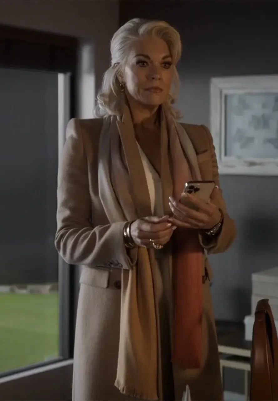 Ted Lasso S02 Rebecca Welton Brown Coat ted lasso rebecca welton brown wool coat