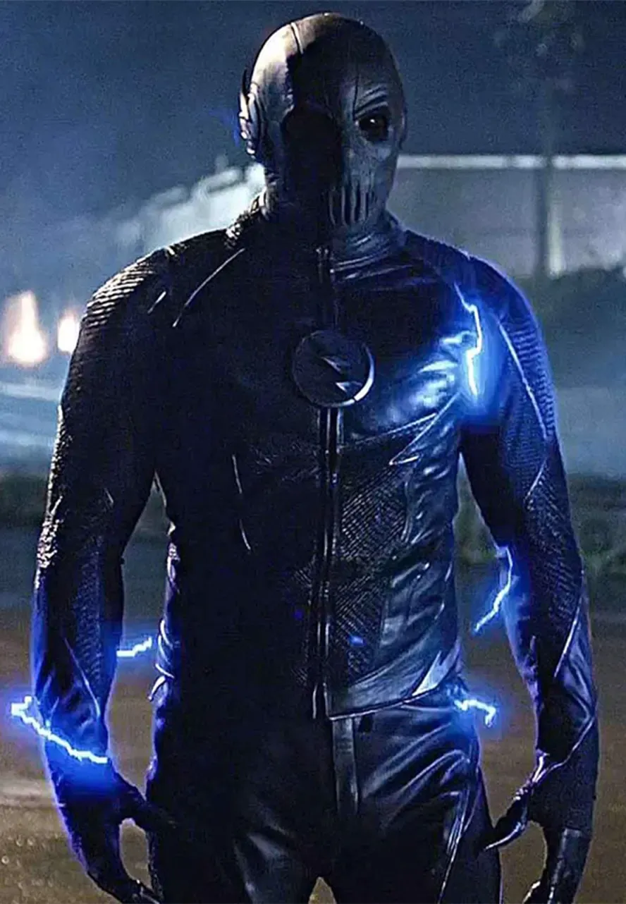 The Flash Zoom Leather Jacket teddy sears jacket
