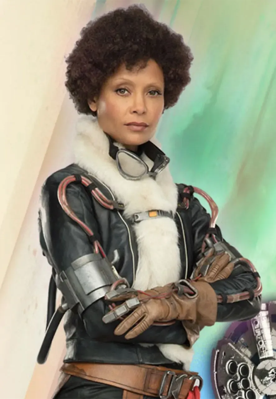 Solo A Star Wars Story Val Leather Jacket thandie newton solo a star wars story val jacket