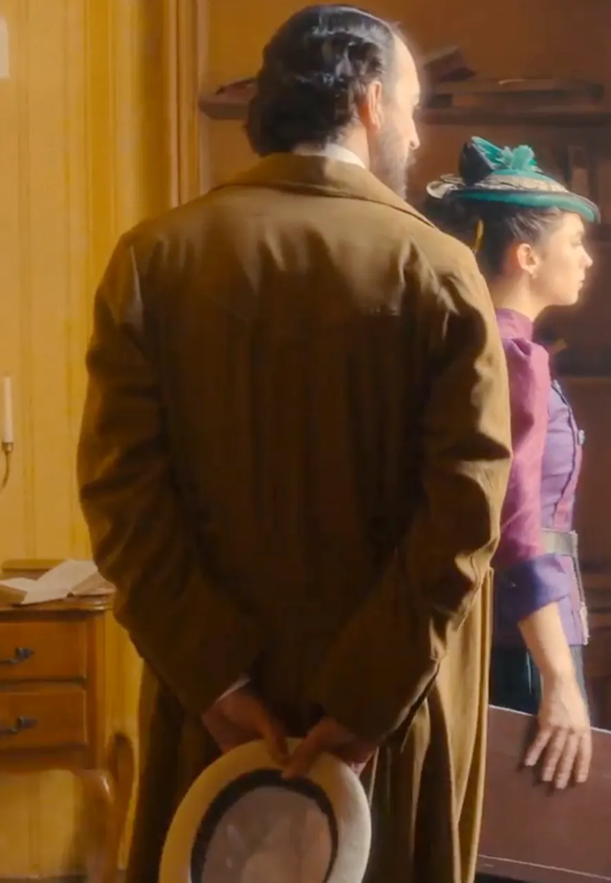 The Law According to Lidia Poët S02 Pier Luigi Pasino Brown Coat the law according to lidia poet brown coat