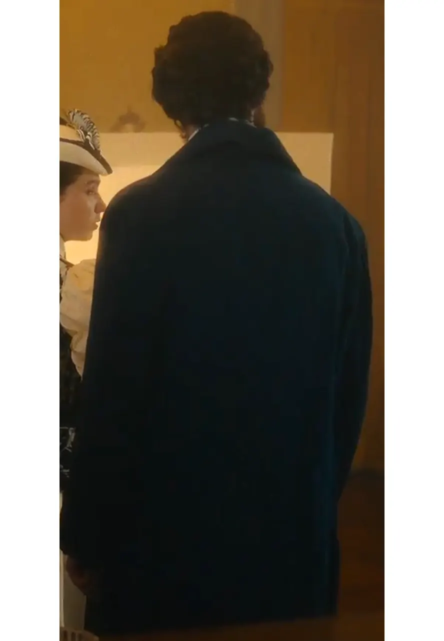 The Law According to Lidia Poët S02 Pier Luigi Pasino Dark Navy Blue Coat the law according to lidia poet dark navy blue coat