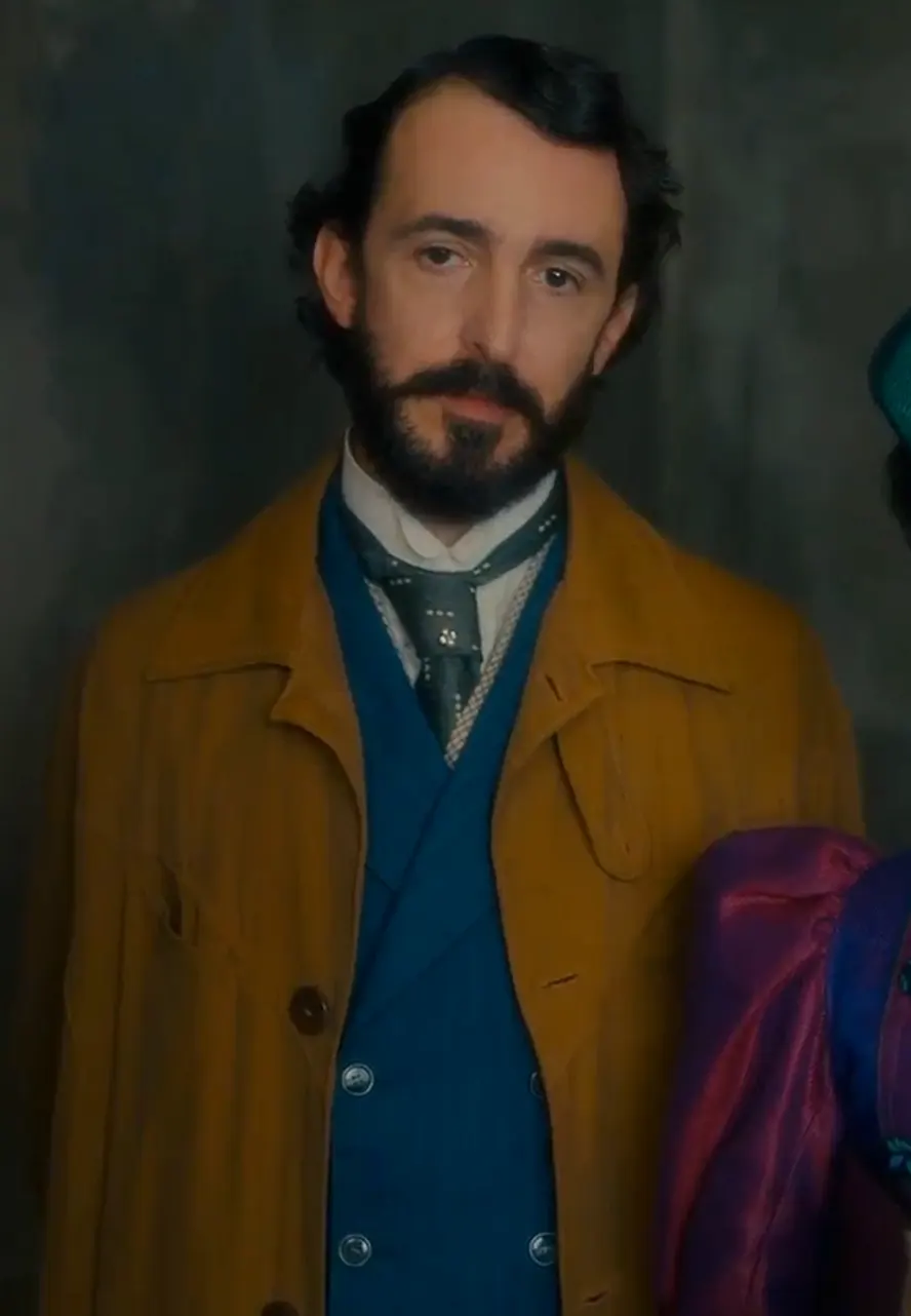 The Law According to Lidia Poët S02 Pier Luigi Pasino Brown Coat the law according to lidia poet pier luigi pasino coat