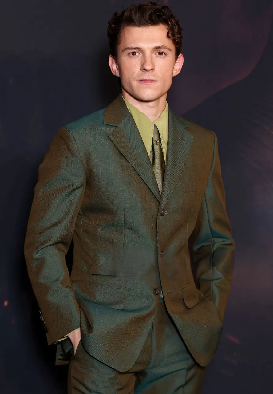 The Odyssey Premiere In Paris Tom Holland Green Blazer the odyssey premiere tom holland green blazer