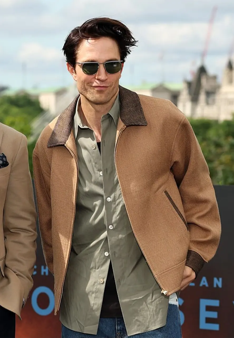 The Odyssey 2026 Photocall Robert Pattinson Jacket the odyssey robert pattinson jacket