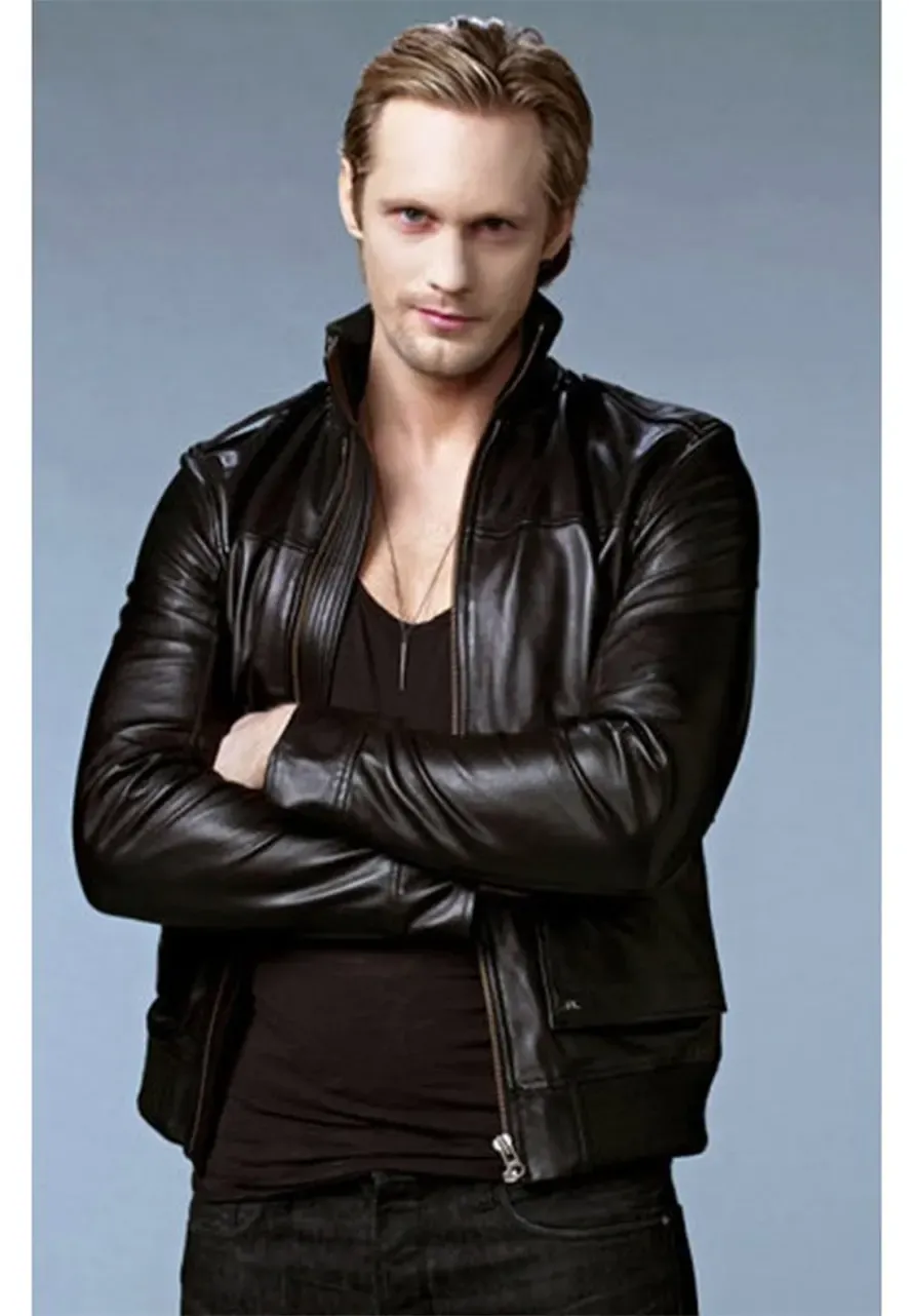True Blood Eric Northman Black Leather Jacket true blood eric northman black jacket