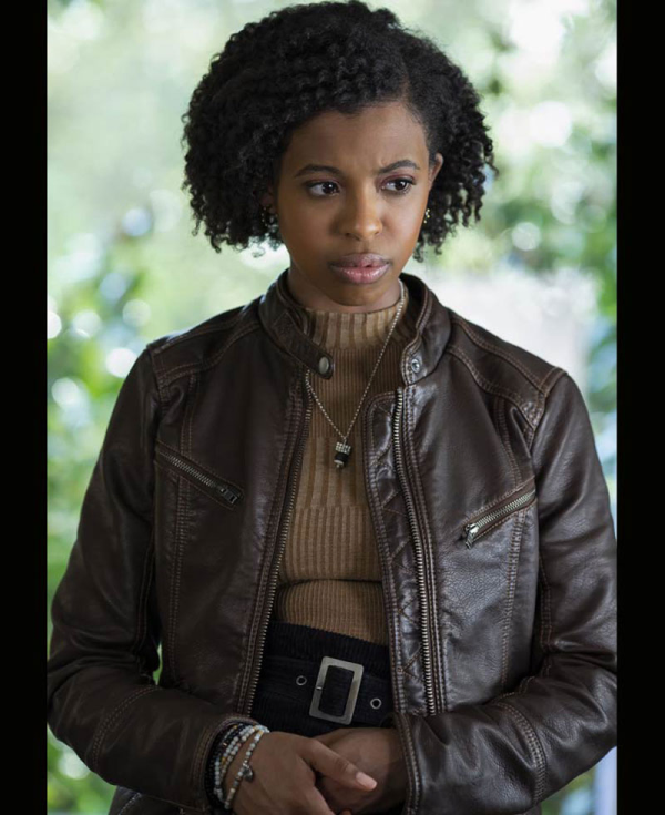 13 Reasons Why S04 Grace Saif Brown Leather Jacket