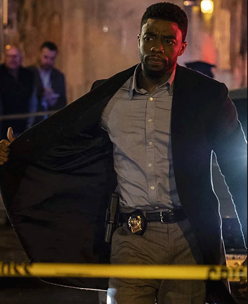 21 Bridges Movie Chadwick Boseman Black Coat 21 Bridges Movie Chadwick Boseman Black Coat - Image 2