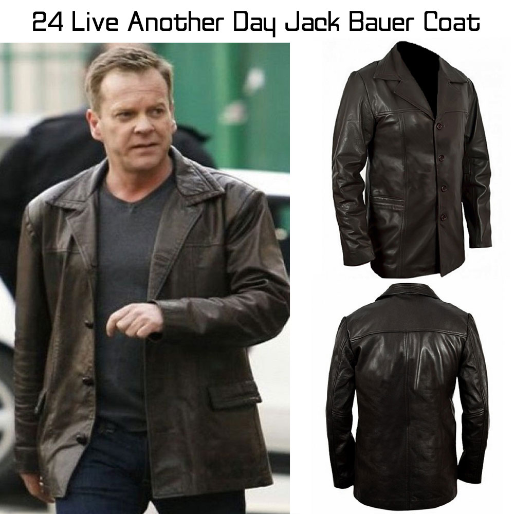 24 Live Another Day Jack Bauer Leather Coat 24 Live Another Day Jack Bauer Leather Coat - Image 3
