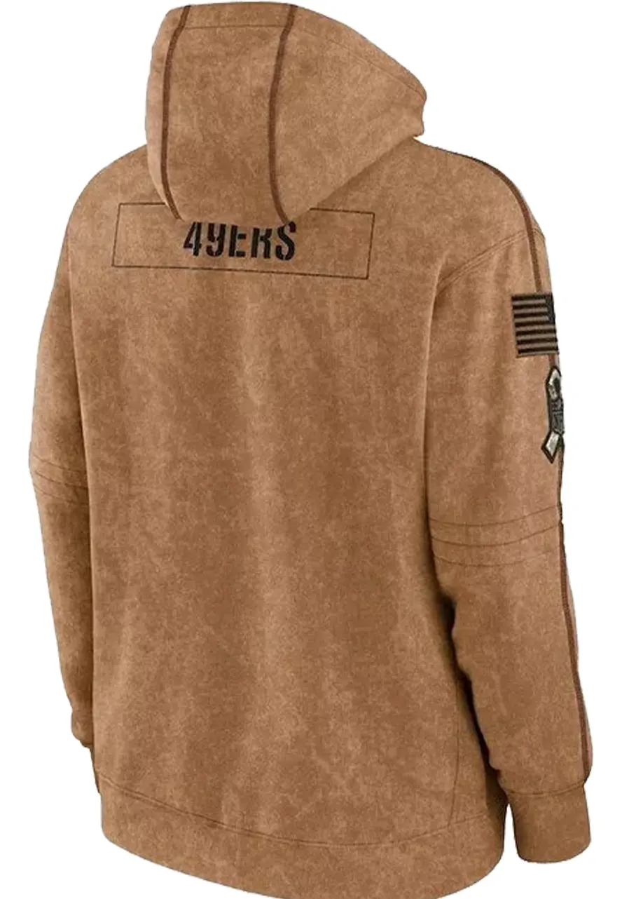 49ers Salute To Service Hoodie 49ers salute to service brown hoodie