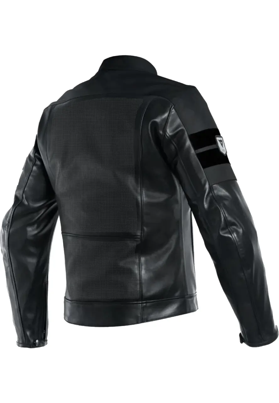 8 Track Perforated Leather Jacket 8 Track Perforated Leather Jacket - Image 2