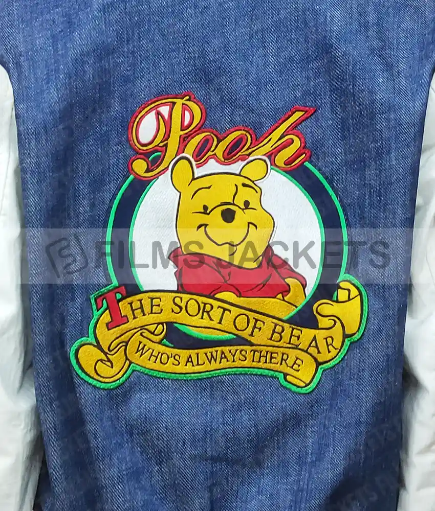 90s Xxxtentacion Winnie The Pooh Varsity Jacket 90s Xxxtentacion Winnie The Pooh Varsity Jacket - Image 7