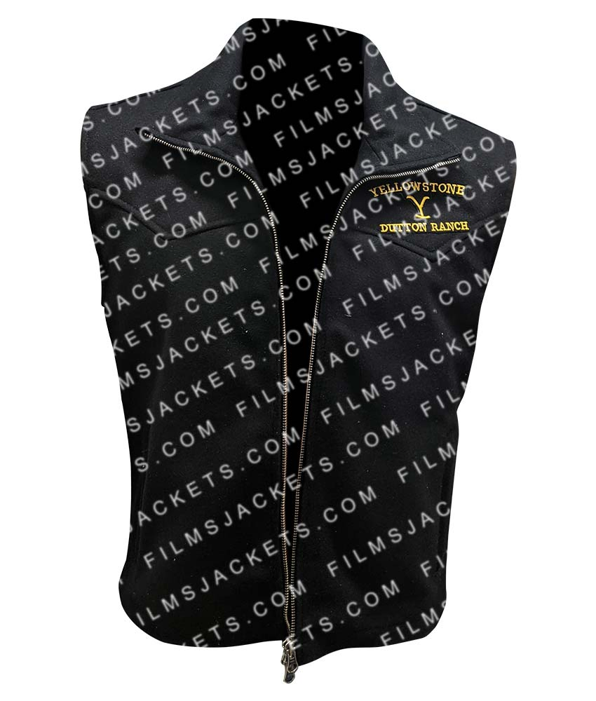 Kevin Costner Yellowstone Black Wool Vest kevin costner yellowstone vest