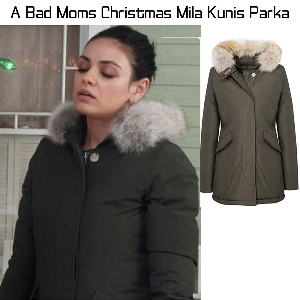 A Bad Moms Christmas Mila Kunis Green Parka A Bad Moms Christmas Mila Kunis Green Parka - Image 4