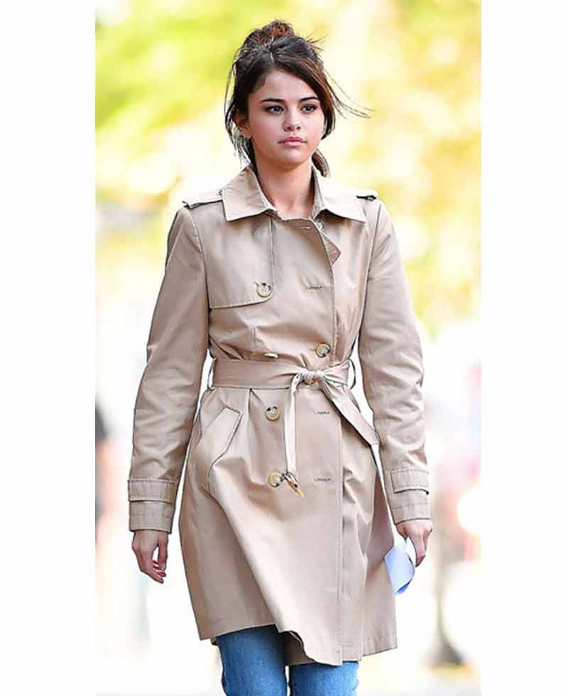 A Rainy Day in New York Selena Gomez Belted Coat A Rainy Day in New York Selena Gomez Belted Coat
