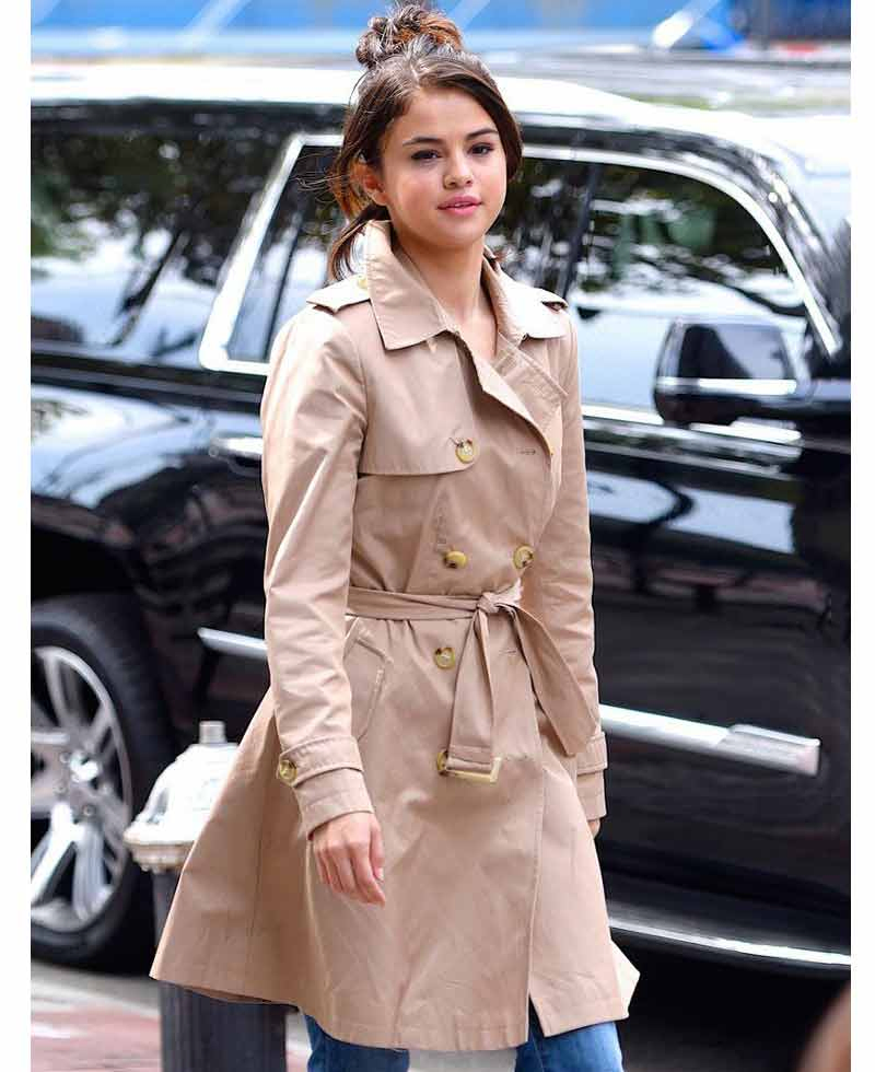 A Rainy Day in New York Selena Gomez Belted Coat A Rainy Day in New York Selena Gomez Belted Coat - Image 3