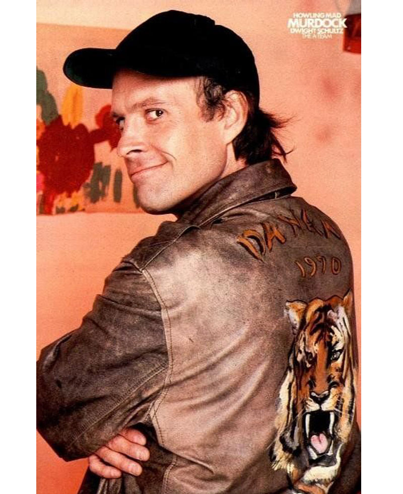 The A Team Da Nang 1970 Brown Leather Jacket a team da 1970 howling mad murdock jacket