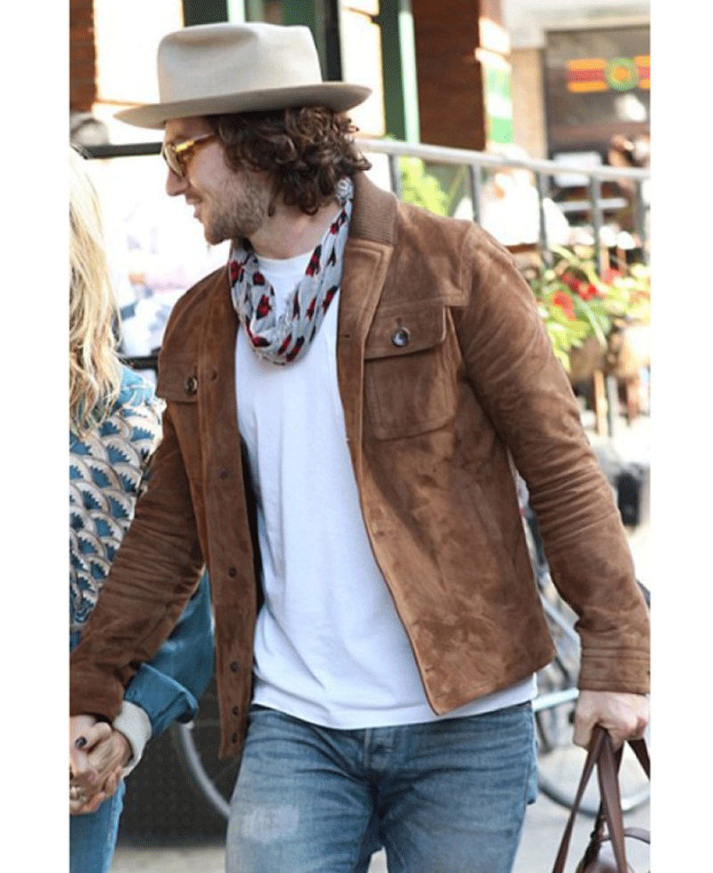Aaron Taylor Johnson Brown Suede Leather Jacket Aaron Taylor Johnson Brown Suede Leather Jacket - Image 4