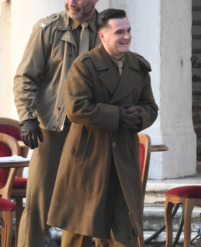 Across The River and Into the Trees Josh Hutcherson Double Breasted Coat Across The River and Into the Trees Josh Hutcherson Double Breasted Coat - Image 2