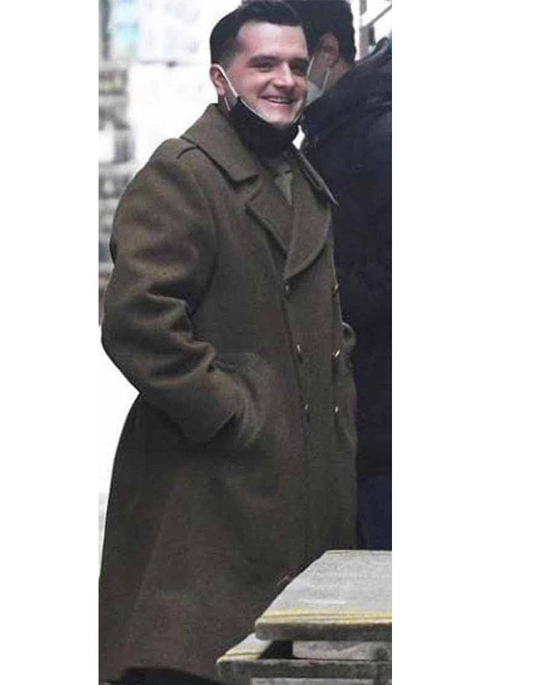 Across The River and Into the Trees Josh Hutcherson Double Breasted Coat Across The River and Into the Trees Josh Hutcherson Double Breasted Coat - Image 3