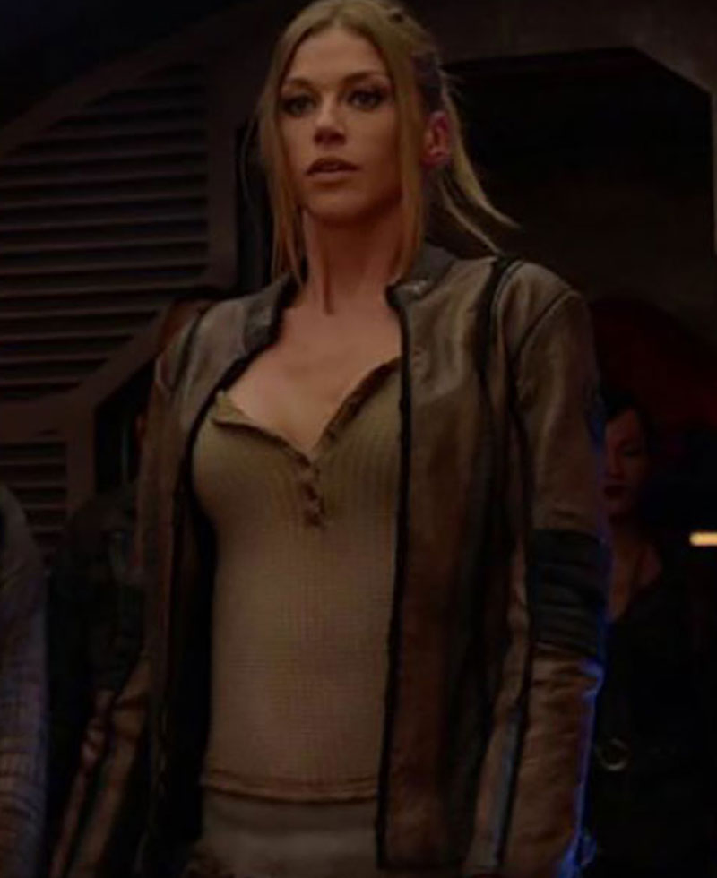 The Orville Season 02 Adrianne Palicki Brown Leather Jacket The Orville Season 02 Adrianne Palicki Brown Leather Jacket - Image 3