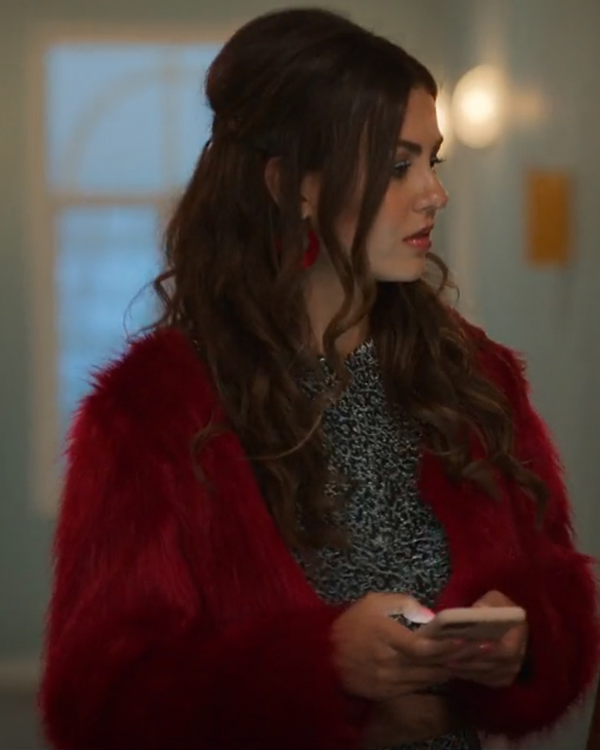 Afterlife of the Party Cassie Red Fur Jacket Afterlife of the Party Cassie Red Fur Jacket - Image 6