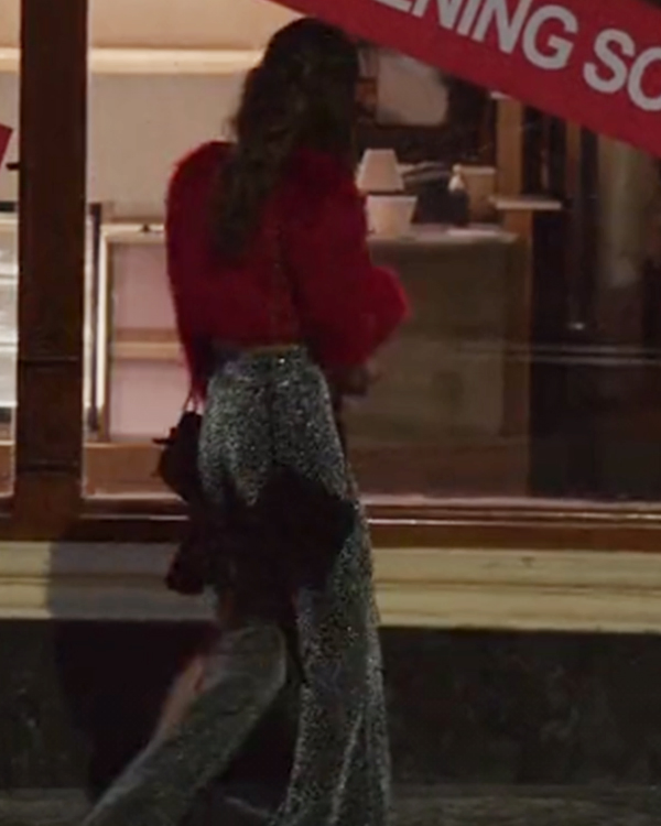 Afterlife of the Party Cassie Red Fur Jacket Afterlife of the Party Cassie Red Fur Jacket - Image 2