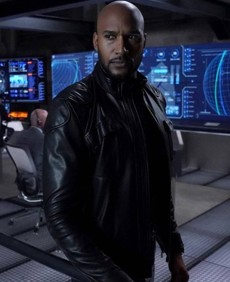 Agents of Shield Missing Pieces Henry Simmons Black Leather Jacket Agents of Shield Missing Pieces Henry Simmons Black Leather Jacket - Image 2
