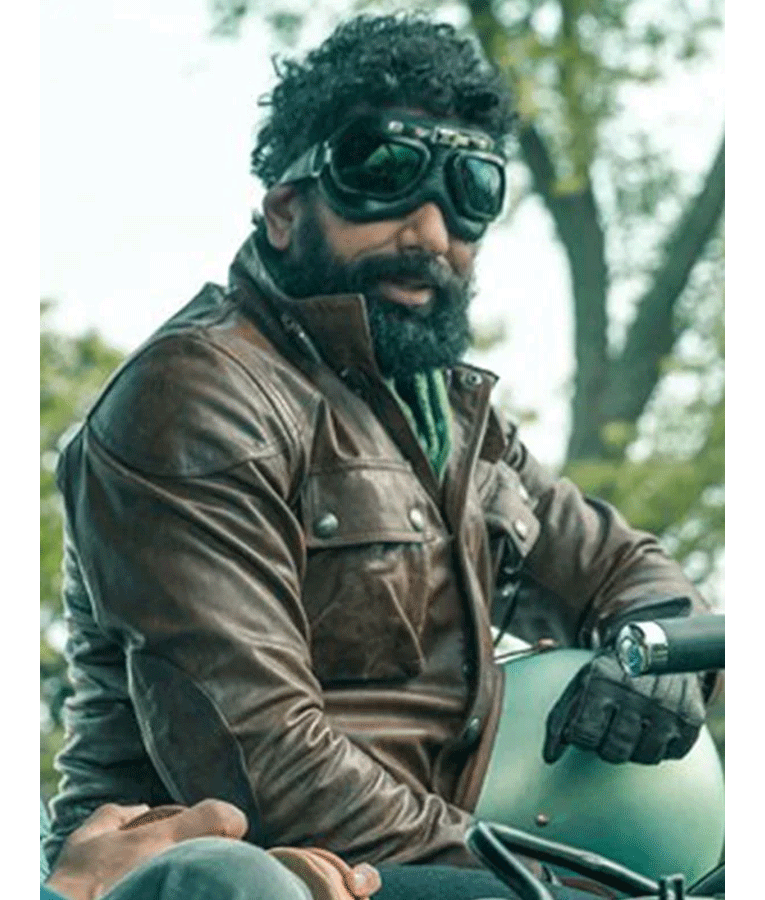 American Gods S02 Mousa Kraish Brown Leather Jacket American Gods S02 Mousa Kraish Brown Leather Jacket - Image 2