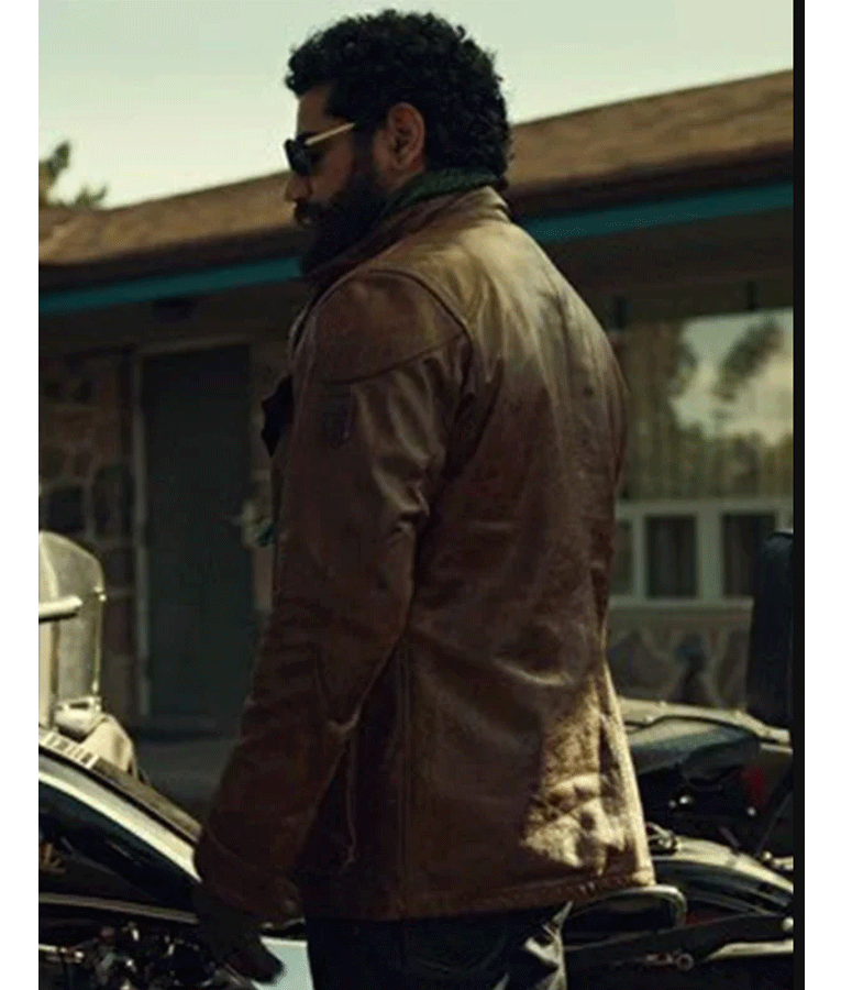 American Gods S02 Mousa Kraish Brown Leather Jacket American Gods S02 Mousa Kraish Brown Leather Jacket - Image 3