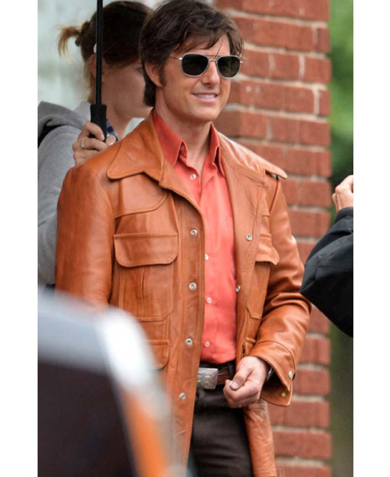 Tom Cruise American Made Barry Seal Leather Jacket Tom Cruise American Made Barry Seal Leather Jacket - Image 4